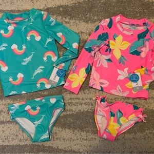 Two new 3T long sleeve swim suits from Carters